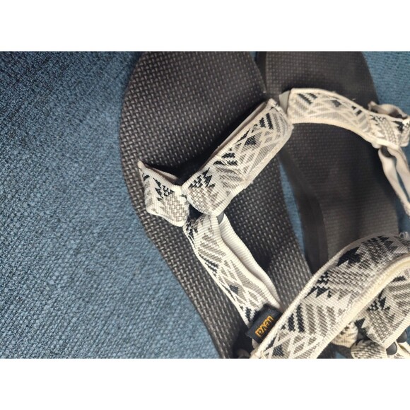 Teva Women Size 8 Original Universal Sandals Boomerang White Grey Black 1003987 - Picture 3 of 5